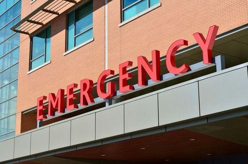 Emergency sign on a hospital